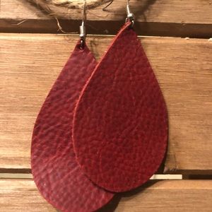 Faux leather earrings